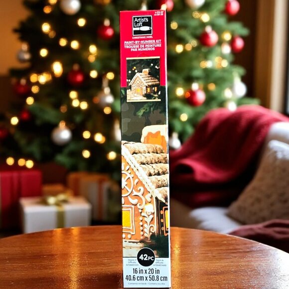 Artist's Loft Paint-By-Number Kit - Gingerbread House - 16 x 20- Canvas - Picture 1 of 6